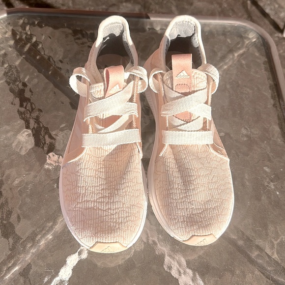 Adidas- Bounce Edge Lux RUNNING SHOES Size9 Medium DUSTY PINK/CREAM w/White Sole - Picture 7 of 11